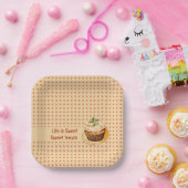 CupCakes en stippen Papieren Bordje (Feest)