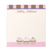 Cupcakes en Stripes, persoonlijk Notitieblok (Voorkant)