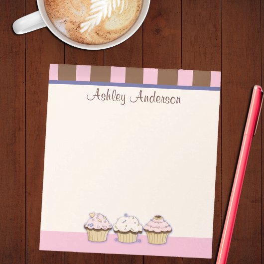 Cupcakes en Stripes, persoonlijk Notitieblok