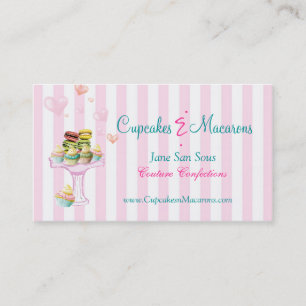 Cupcakes en Visitekaartje van Macarons