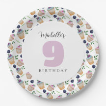 Cupcakes en Vruchten Aquarel Monogram