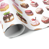 Cupcakes en zoete lekkernijen cadeaupapier (Rol Hoek)