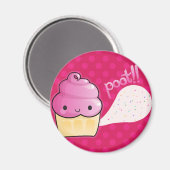 Cupcakes Fart Sprinkles Roze Magneet (Voorkant / Achterkant)