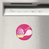Cupcakes Fart Sprinkles Roze Magneet (Insitu (Vaatwasser))
