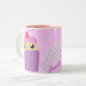 Cupcakes Fart Sprinkles Tweekleurige Koffiemok (Voorkant links)