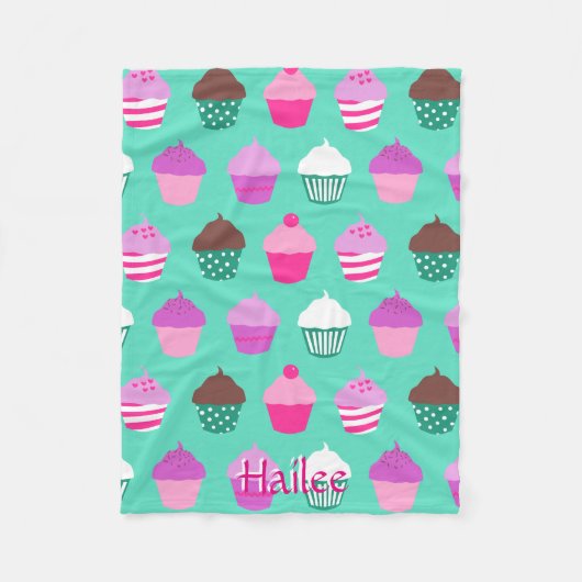 Cupcakes fleece blacket (Voorkant)