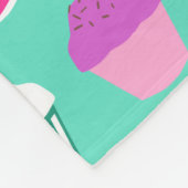 Cupcakes fleece blacket deken (Hoek)