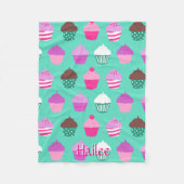 Cupcakes fleece blacket deken (Voorkant)