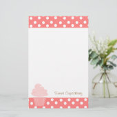 Cupcakes gaan mooi omhoog briefpapier (Staand voorkant)