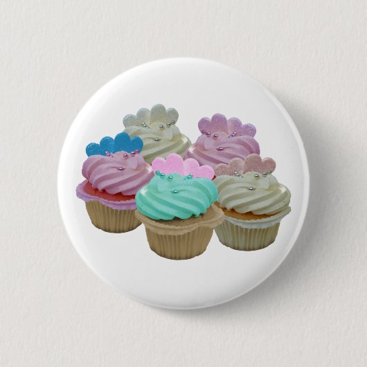 Cupcakes Galore. Ronde Button 5,7 Cm (Voorkant)