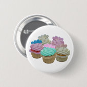 Cupcakes Galore. Ronde Button 5,7 Cm (Voorkant /achterkant)