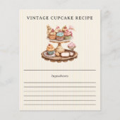 cupcakes gebak bakkerij gestreepte recept Kaart (Voorkant)