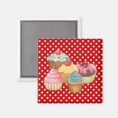 Cupcakes gebak magneet (Voorkant / Achterkant)