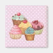 Cupcakes gebak magneet (Voorkant)
