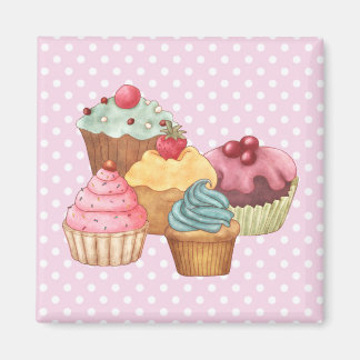 Cupcakes gebak magneet