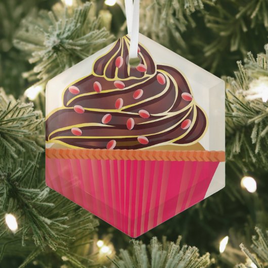 Cupcakes Glas Ornament (Insitu)