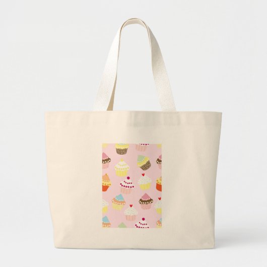 Cupcakes Grote Tote Bag (Voorkant)