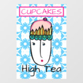 Cupcakes High Tea Raamsticker (Vel)
