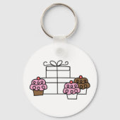 Cupcakes Illustration Sleutelhanger (Voorkant)