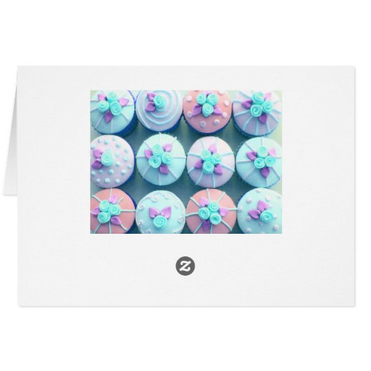 Cupcakes, in blauw geijpt (Achterkant Horizontaal)