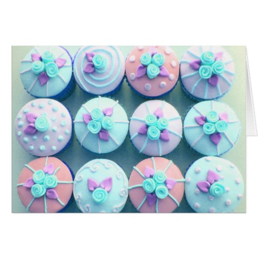 Cupcakes, in blauw geijpt (Voorkant Horizontaal)