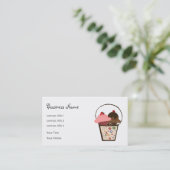 Cupcakes in het Visitekaartje van de mandje (Staand voorkant)