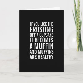 Cupcakes in Kaart van de Verjaardag van Muffins de