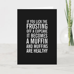 Cupcakes in Kaart van de Verjaardag van Muffins de