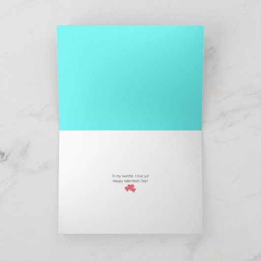 Cupcakes in Love Custard CustardBlueBlue Valentijn Kaart (Binnen)