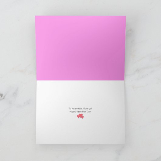 Cupcakes in Love VanillaChocoPinkRoze Valentijn Kaart (Binnen)