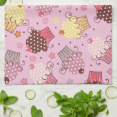 Cupcakes in roze theedoek (Gevouwen)