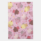 Cupcakes in roze theedoek (Verticaal)