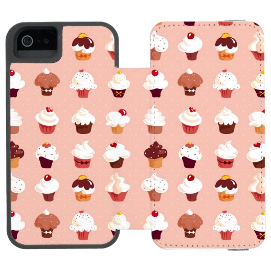 Cupcakes Incipio iPhone Portemonnee Hoesje (Agenda Open)