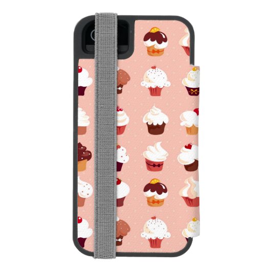 Cupcakes Incipio iPhone Portemonnee Hoesje (Agenda Achterkant)