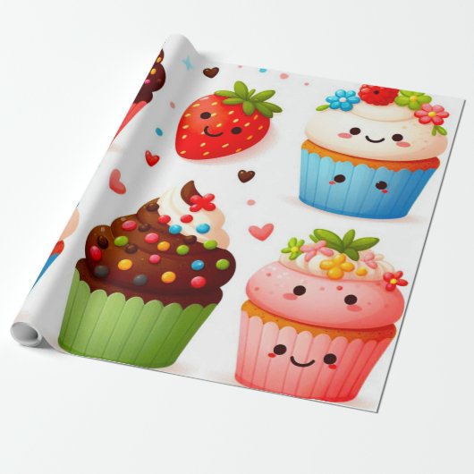 Cupcakes inpakpapier (Uitgerold)