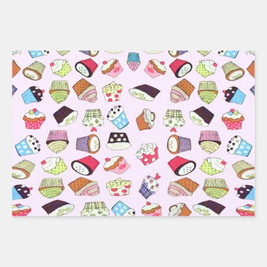 Cupcakes Inpakpapier Vel (Voorkant 3)