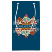 Cupcakes is het Gezegde Antwoord Funny Klein Cadeauzakje (Achterkant)