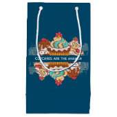 Cupcakes is het Gezegde Antwoord Funny Klein Cadeauzakje (Voorkant)