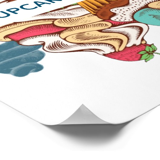 Cupcakes is het Gezegde Antwoord Funny Poster (Hoek)