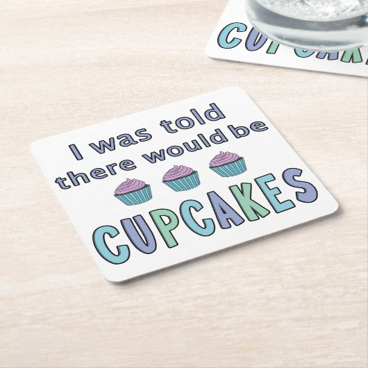 Cupcakes Kartonnen Onderzetters (Schuin)