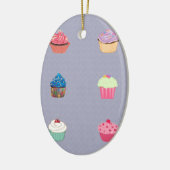Cupcakes Keramisch Ornament (Links)