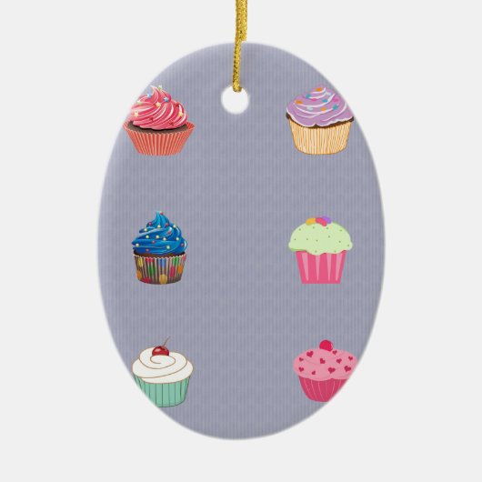 Cupcakes Keramisch Ornament (Voorkant)