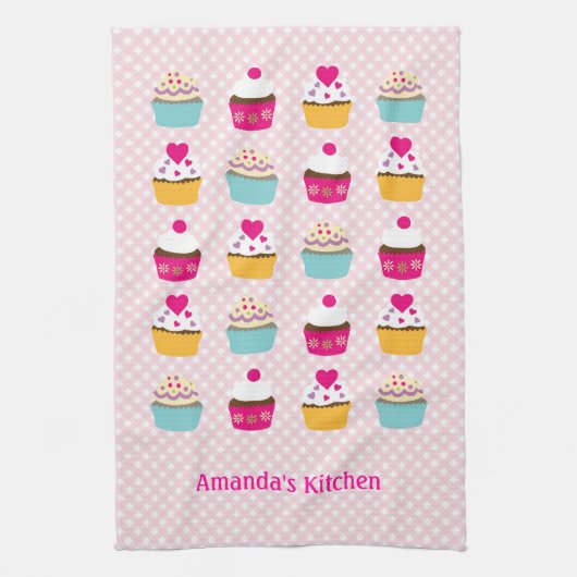 Cupcakes Kitchen Towelen Theedoek (Verticaal)