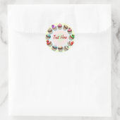Cupcakes Kleurrijke Circle Sticker (Tas)