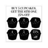 Cupcakes kopen vijf kopen een Puntje Bakery Loyalt Zelfinktende Stempel (Design)