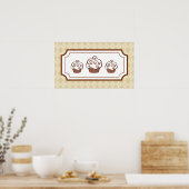 Cupcakes Kunstprint Poster (Keuken)
