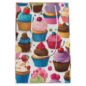 Cupcakes kunstwerk medium cadeauzakje (Achterkant)