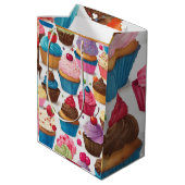 Cupcakes kunstwerk medium cadeauzakje (Achterkant Gekanteld)