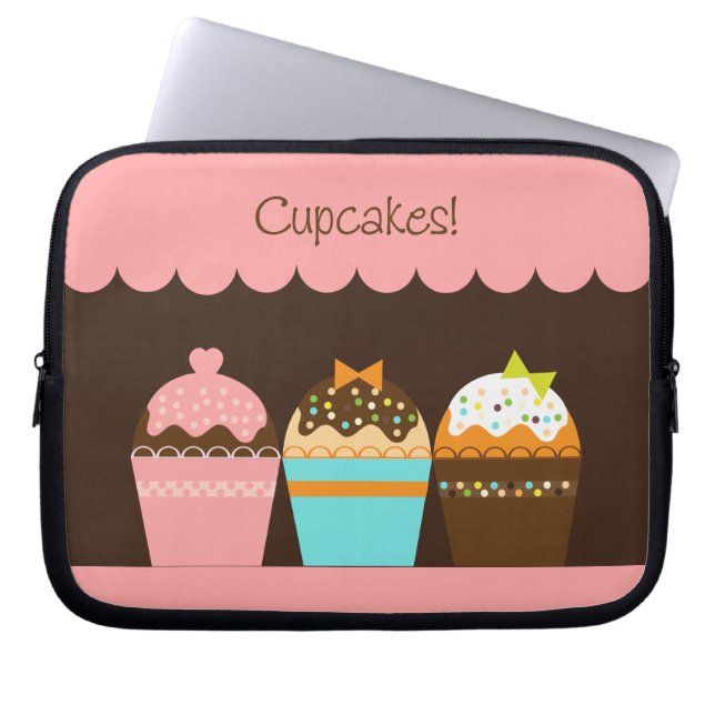 Cupcakes - laptophoes laptop sleeve (Voorkant)