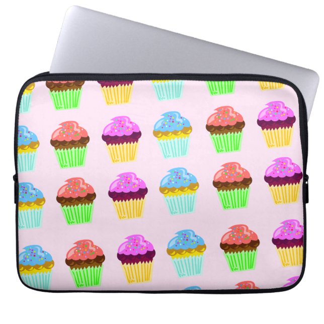 Cupcakes laptoptas laptop sleeve (Voorkant)